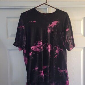 SHEIN - Pink & Black Tye Dye Pocket Shirt